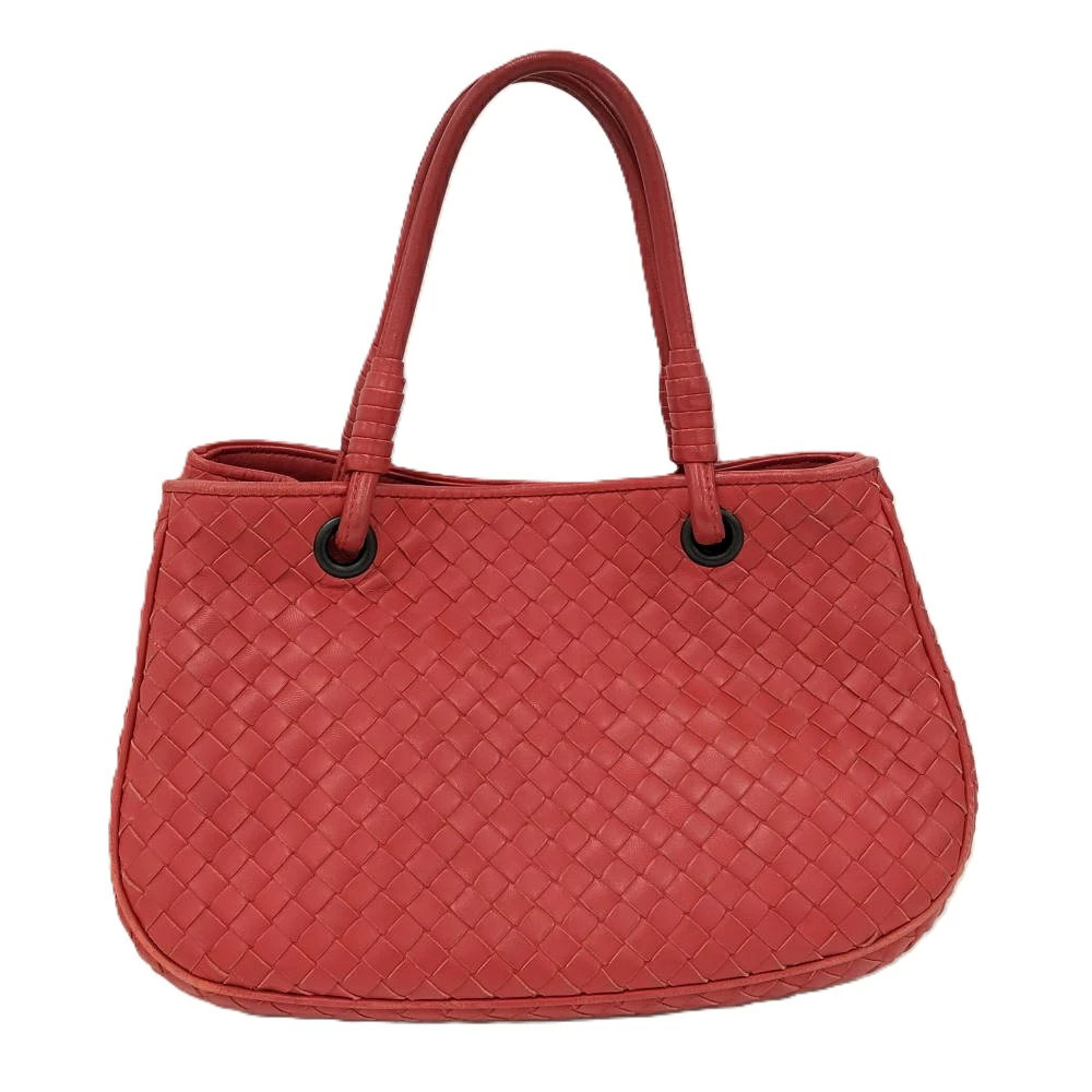 Bottega Veneta Handbag Intrecciato Leather Red